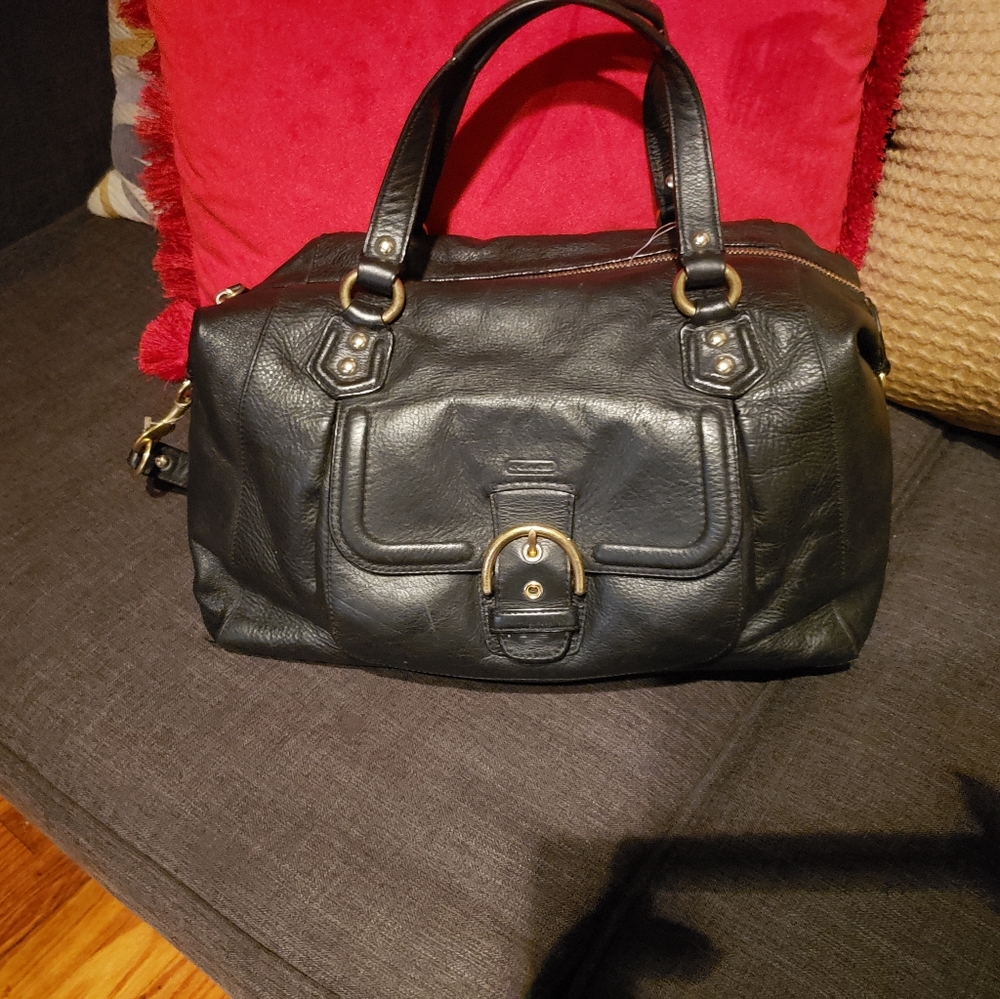 Black Leather Vintage Coach Purse